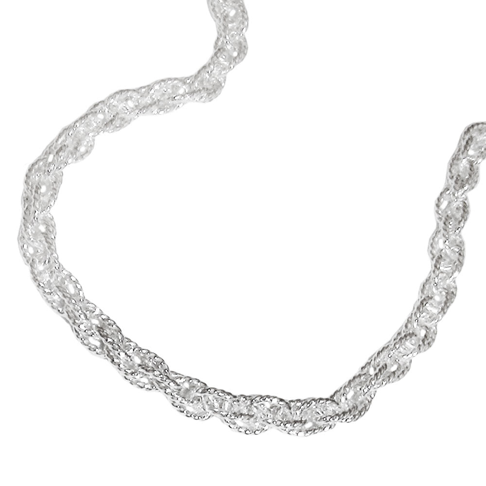 Armband 3mm Doppelankerkette Silber 925 19cm