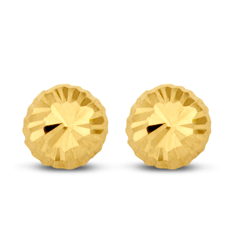 Ohrstecker Halbkugel 4mm diamantiert Gold 585/000