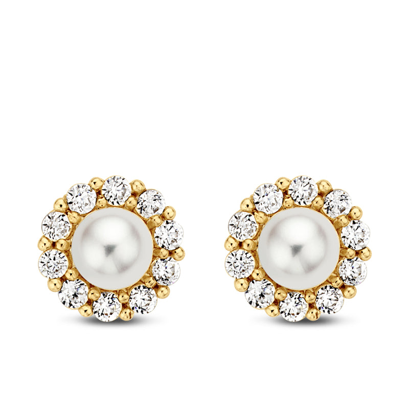 Ohrstecker SWZP/Zirkonia Gold 585/000