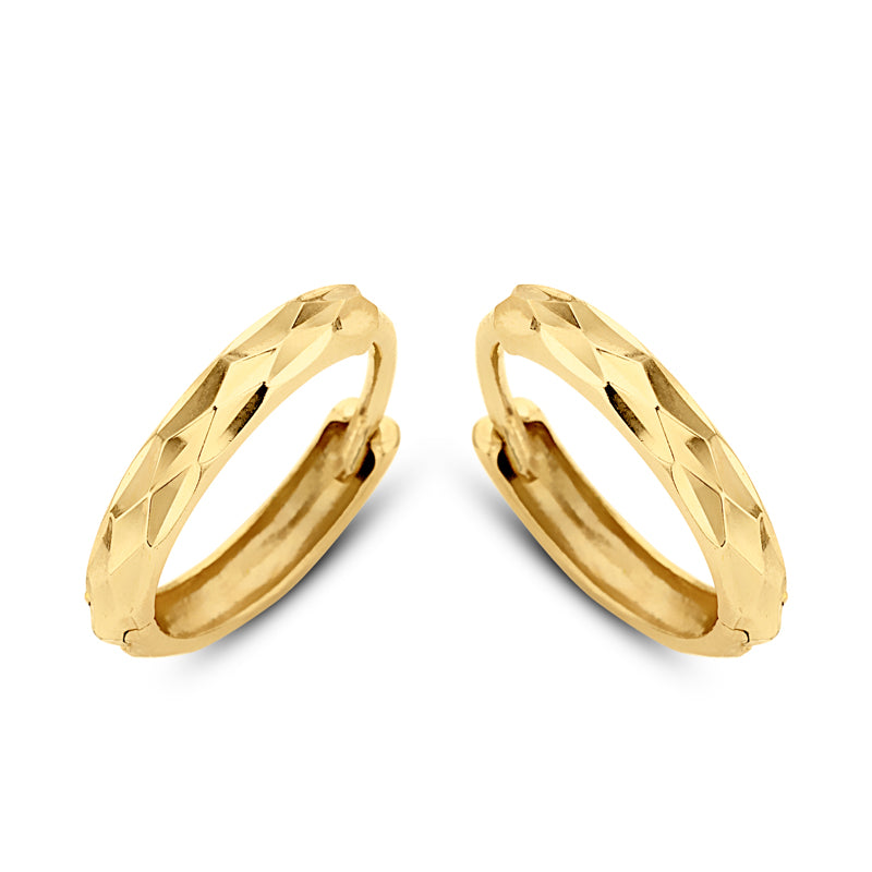 Klappcreolen diamantiert 12/2.2mm Gold 585/000