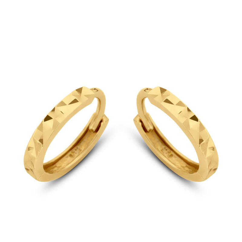 Klappcreolen diamantiert 10.5/1.7mm Gold 585/000