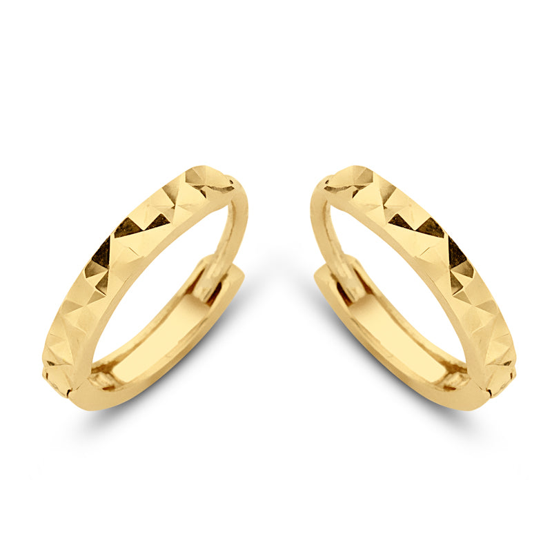 Klappcreolen diamantiert 11/1.8mm Gold 585/000