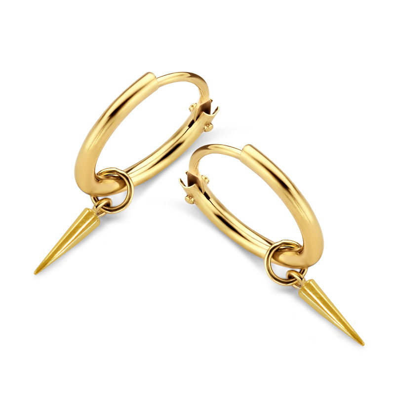 Creolen mit Anhänger Kegel Gold 585/000