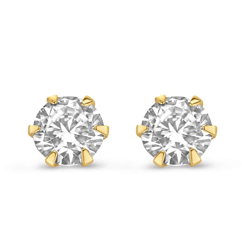 Ohrstecker Zirkonia 5mm Gold 585/000