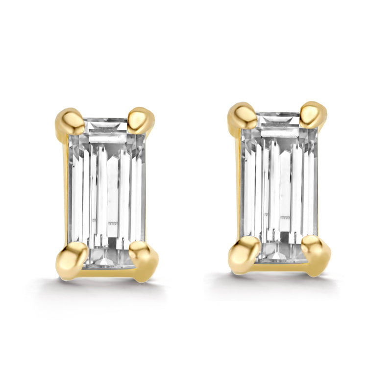 Ohrstecker Zirkonia in Baguetteform Gold 585/000