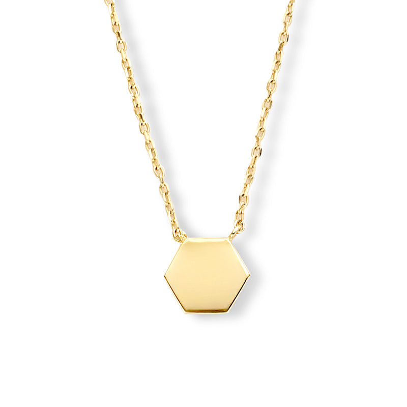 Collier mit Hexagon 6mm Gold 585/000