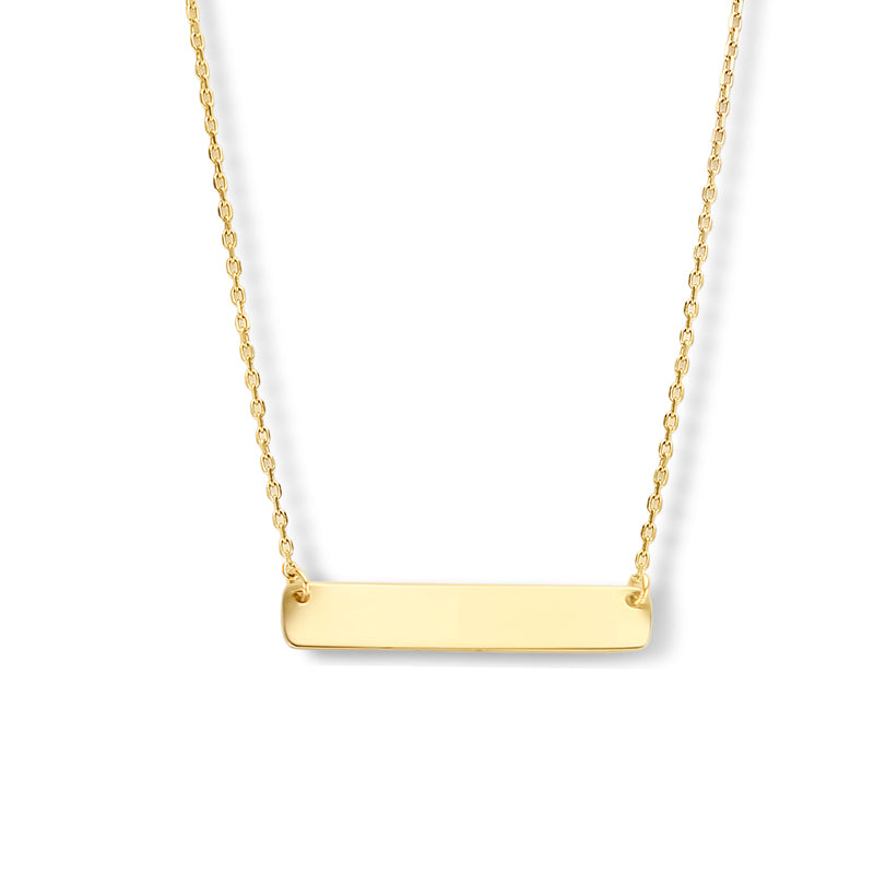 Collier mit Gravurplatte 17 x 3.7mm Gold 585/000