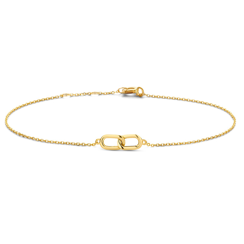 Armband mit Zwischenteil 2 Kettenglieder Gold 585/000