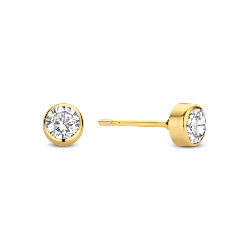 Ohrstecker Zirkonia 4mm Gold 585/000