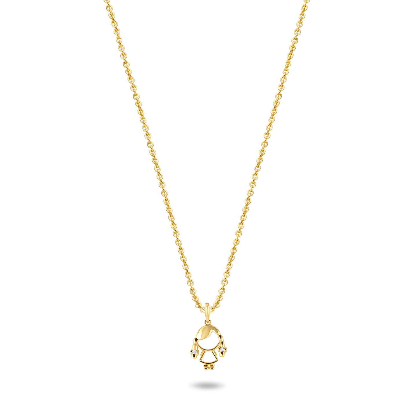 Collier Girl mit Zirkonia Gold 585/000