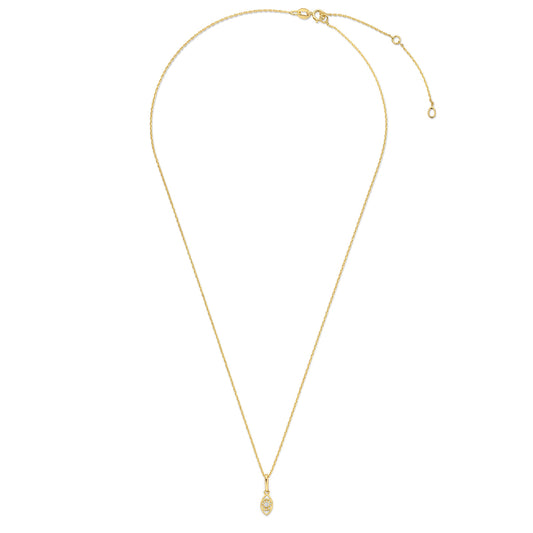 Collier mit Anhänger Auge Zirkonia Gold 585/000