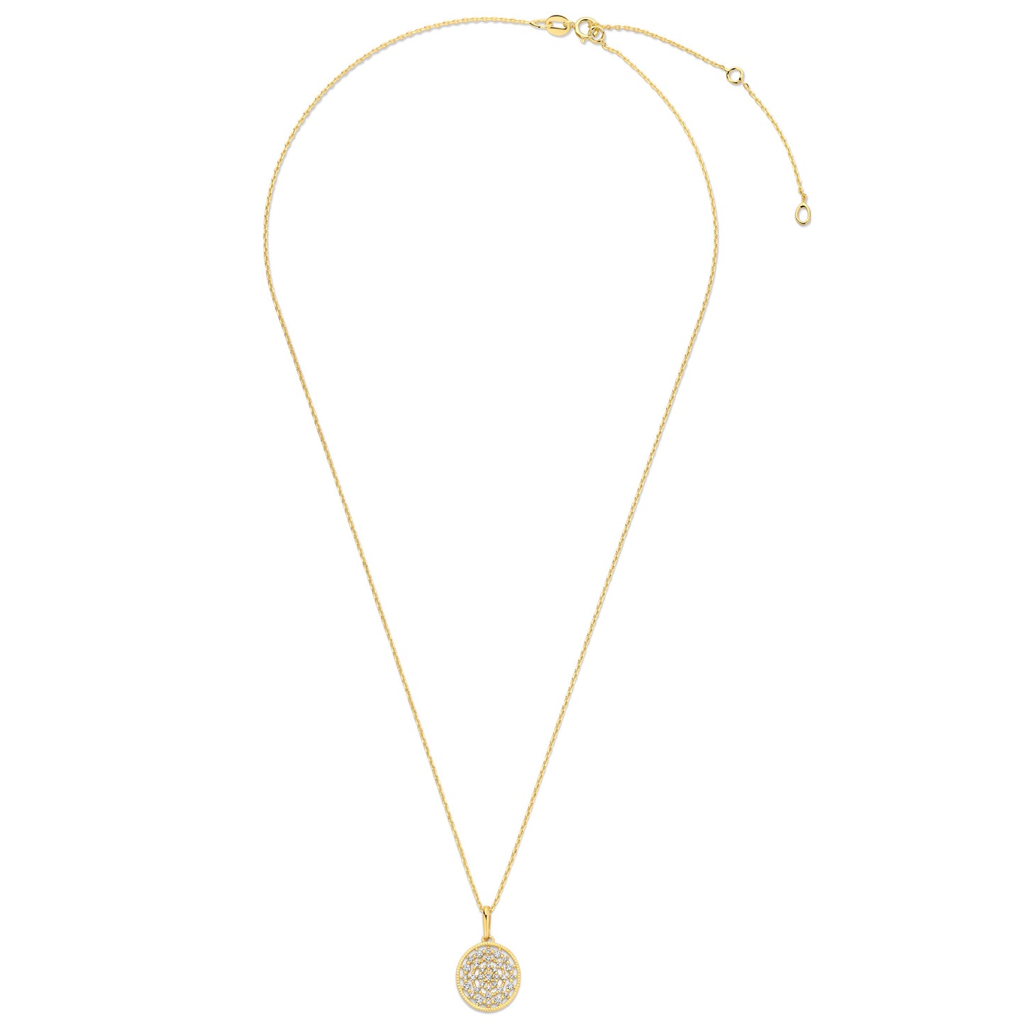 Collier mit Anhänger 33 Zirkonia Gold 585/000