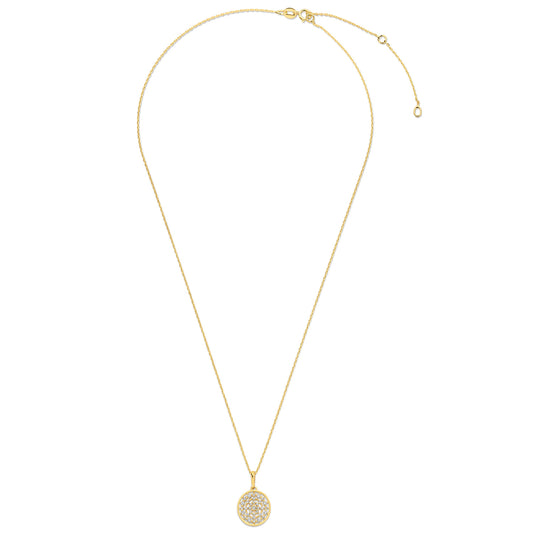 Collier mit Anhänger 33 Zirkonia Gold 585/000