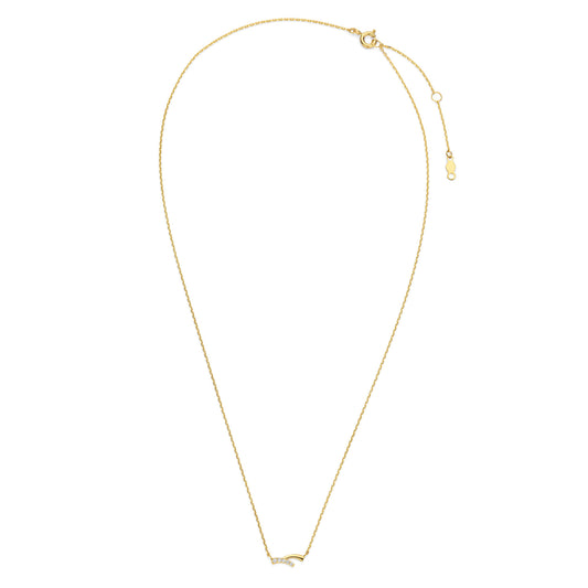 Collier mit Anhänger 5 Zirkonia Gold 585/000