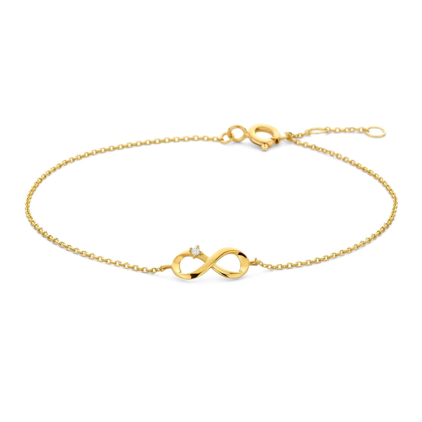 Armband mit Anhänger Endless Zirkonia Gold 585/000