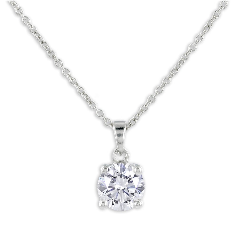 Lovebird necklace with zirconia 101 facets 7mm silver 925/000