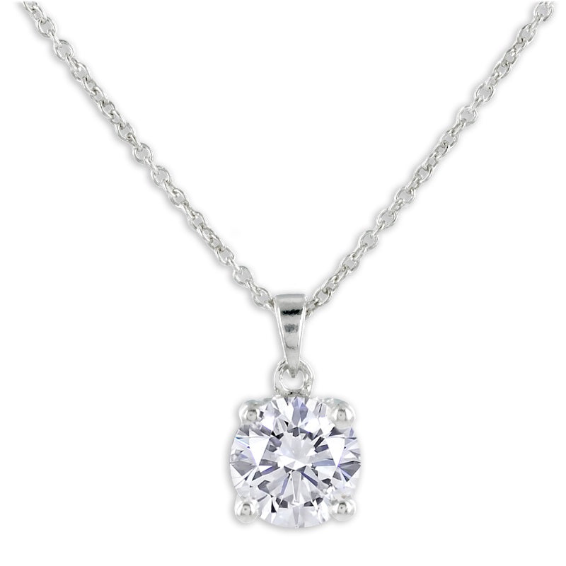 Lovebird necklace with zirconia 101 facets 8mm silver 925/000
