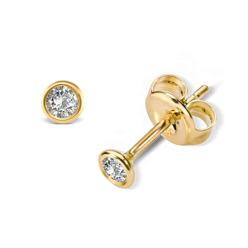 Lovebird Ohrstecker mit Brillant 0.10 ct. Gold 585/000