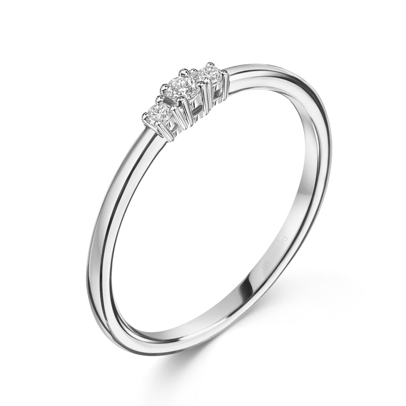 Lovebird Damenring mit Brillant 0.09 ct. Weissgold 585/000