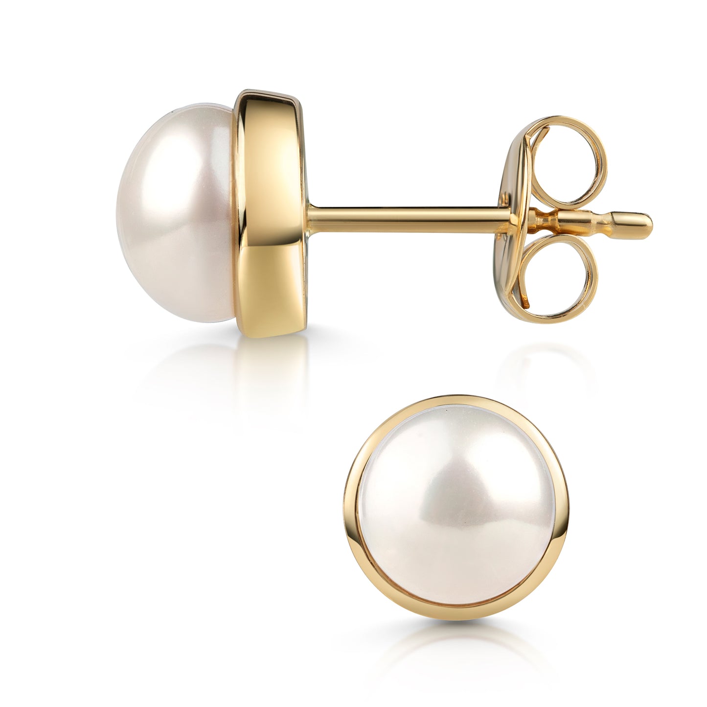 Lovebird Ohrstecker SW-Zuchtperle 6-6.5mm Gold 585/000