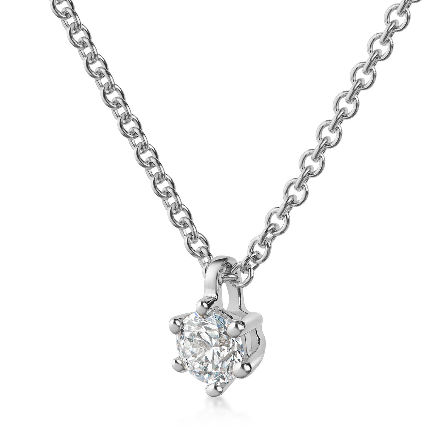 Lovebird Collier mit Brillant 0.21 ct. Weißgold 585/000