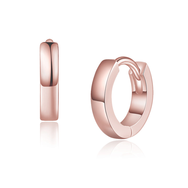 Lovebird Klappcreolen 11/2.2mm Silber 925/000 rosé vergoldet