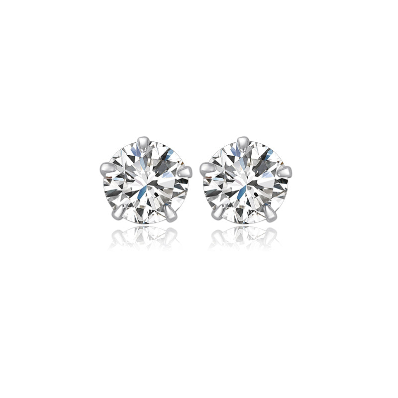 Lovebird Ohrstecker mit Zirkonia 3mm Silber 925/000