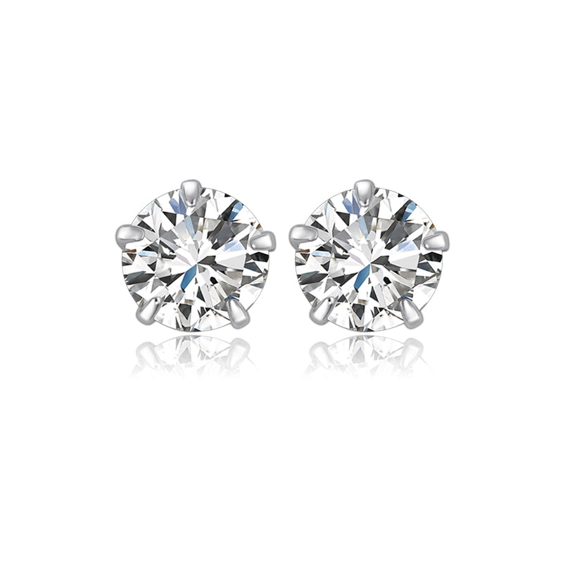 Lovebird Ohrstecker mit Zirkonia 4mm Silber 925/000