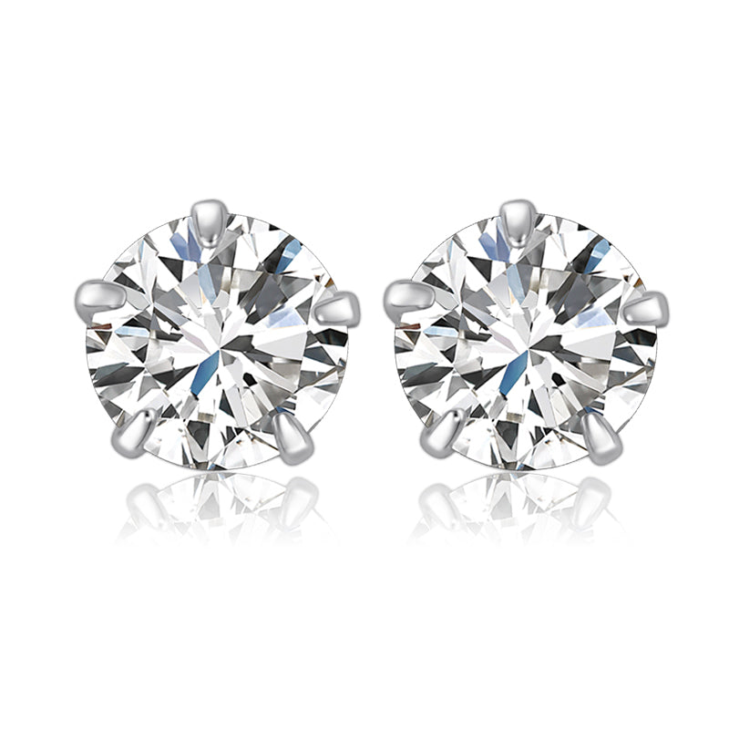 Lovebird Ohrstecker mit Zirkonia 6mm Silber 925/000