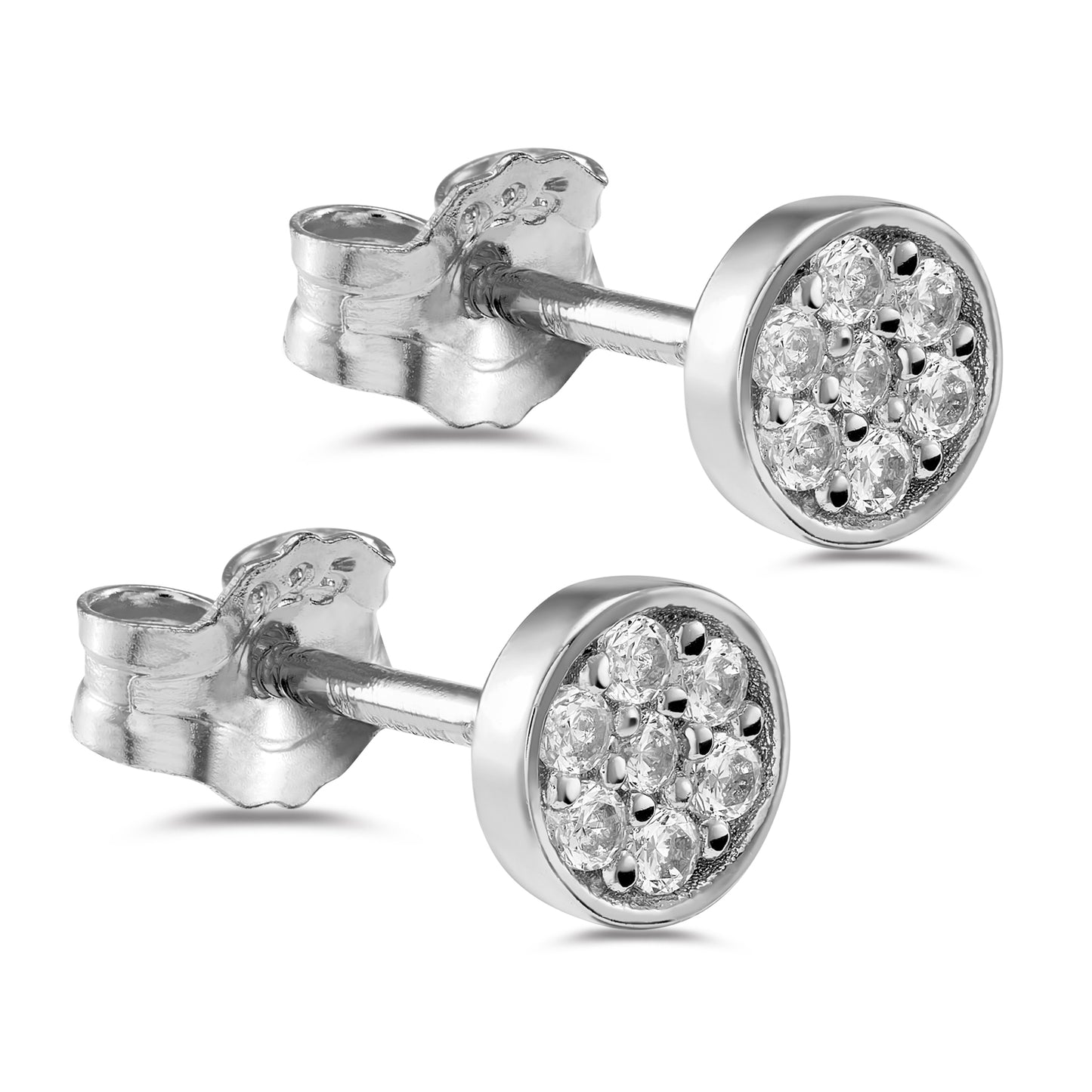 Lovebird Ohrstecker mit 14 Zirkonia Silber 925/000