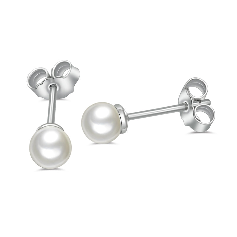 Lovebird Ohrstecker Süßwasser-Zuchtperle 6mm Silber 925/000