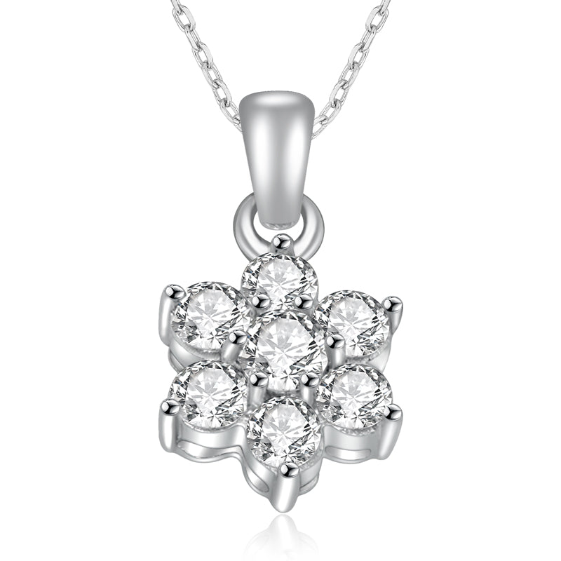 Lovebird Collier mit 7 Zirkonia Silber 925/000