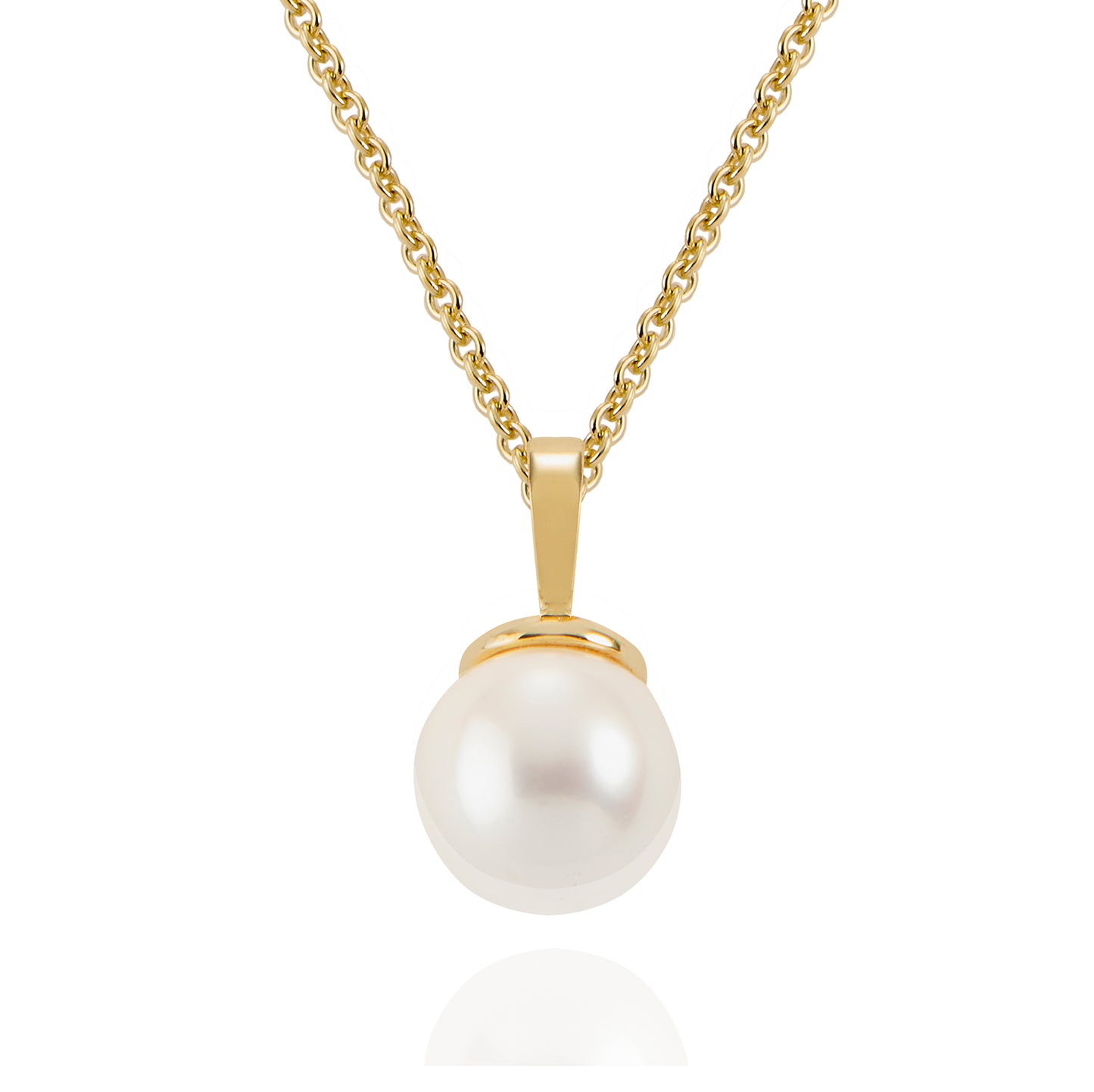 Lovebird Collier mit Süßwasser-Zuchtperle 7.5-8mm Silber 925/000 vergoldet