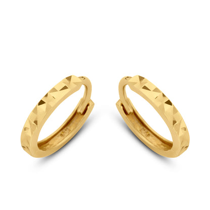 Klappcreolen diamantiert 10.5/1.7mm Gold 585/000