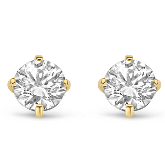 Ohrstecker Zirkonia 6mm Gold 585/000