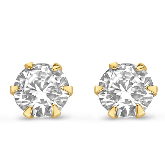 Ohrstecker Zirkonia 6mm Gold 585/000