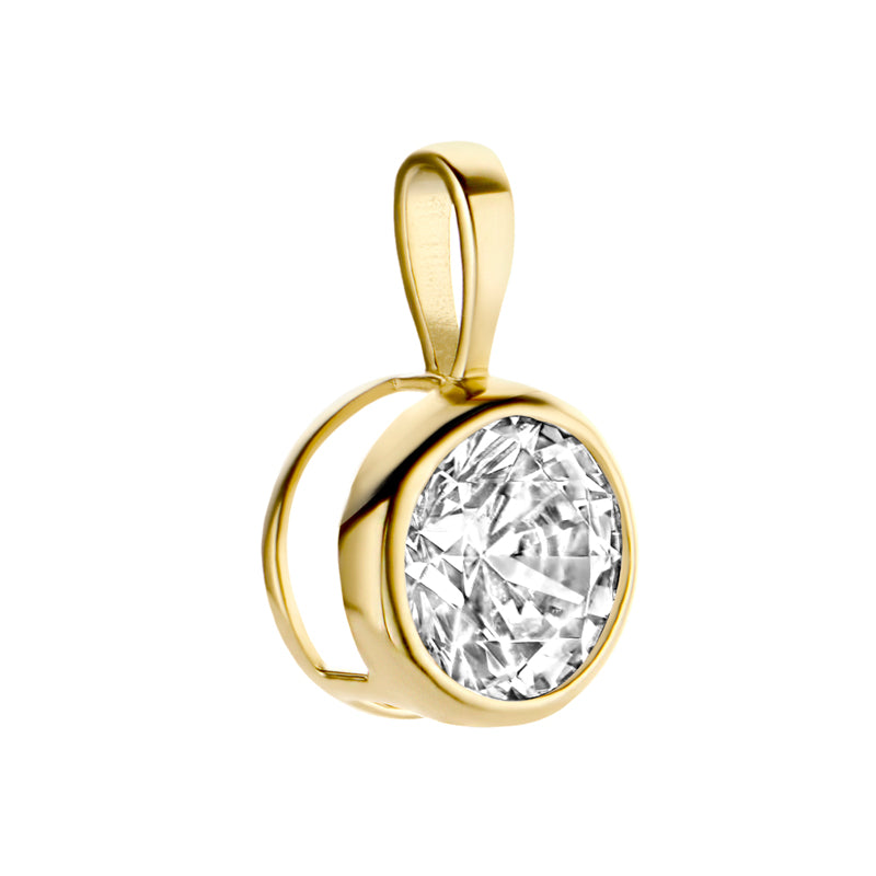 Anhänger Zirkonia Ø 6mm Gold 585/000
