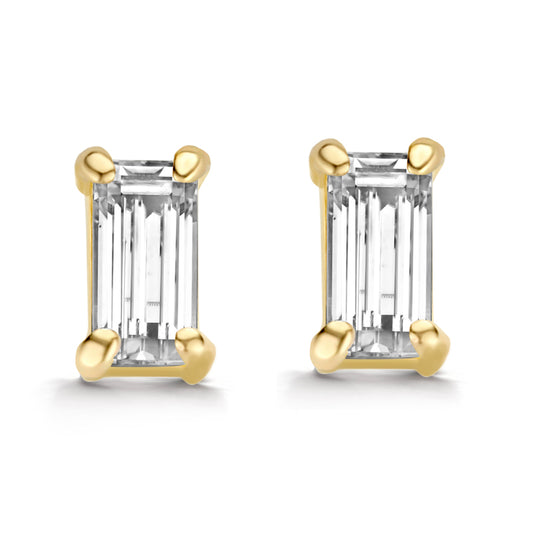 Ohrstecker Zirkonia in Baguetteform Gold 585/000