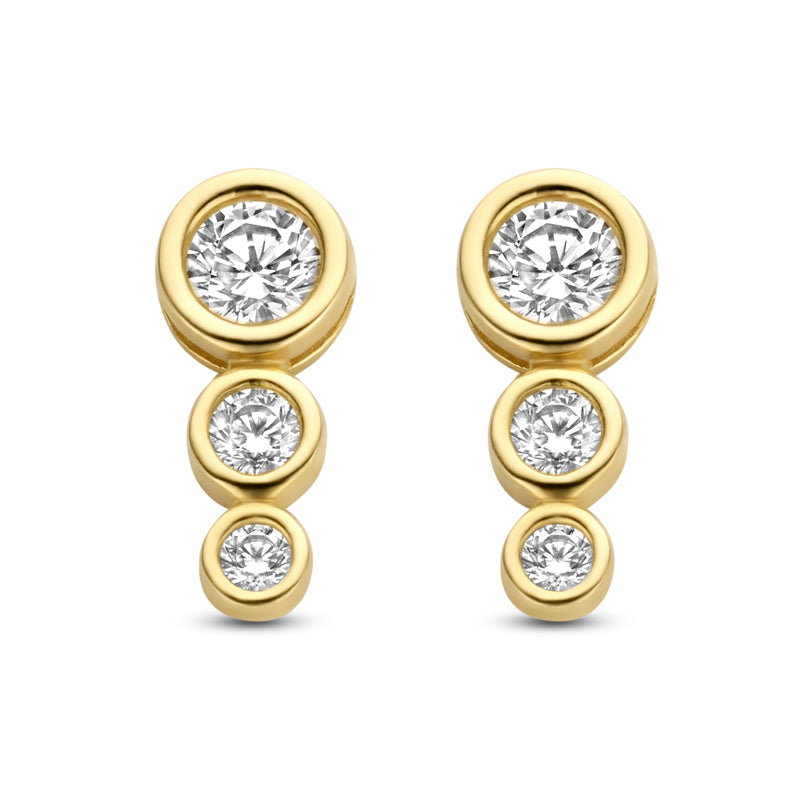 Ohrstecker mit 6 Zirkonia Gold 585/000