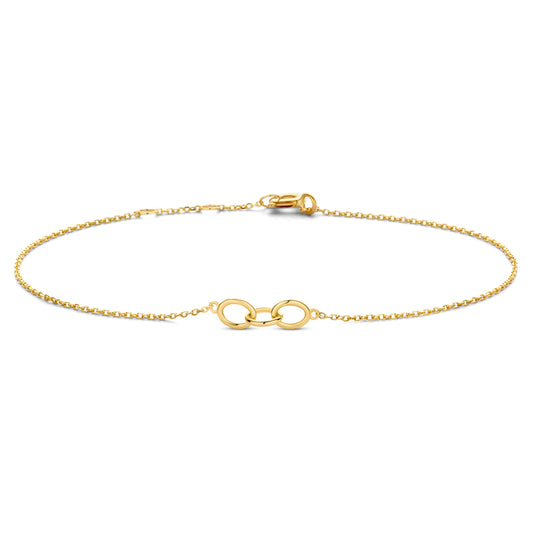 Armband mit Zwischenteil 3 Kettenglieder Gold 585/000