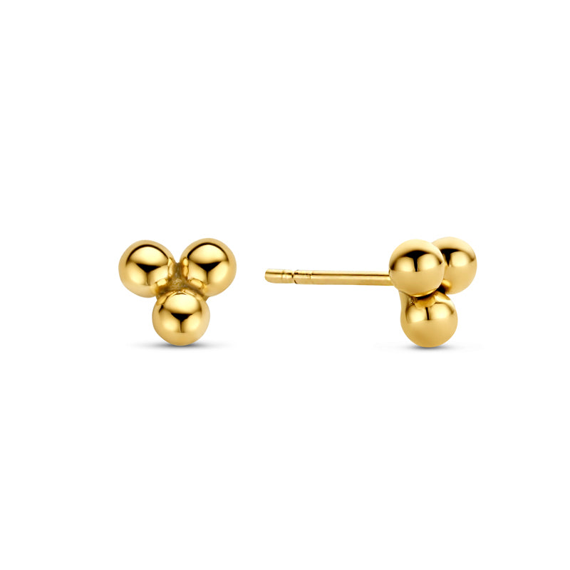 Ohrstecker 3 Kugeln Gold 585/000