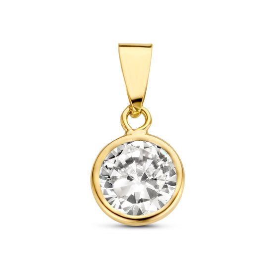 Anhänger Zirkonia 6mm Gold 585/000