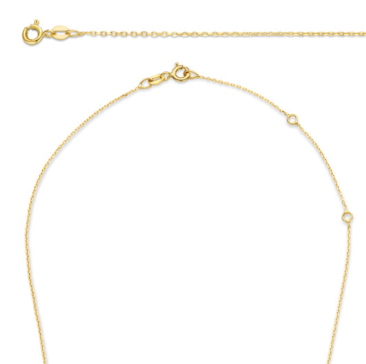 Ankerkette diamantiert 0.8 mm Gold 585/000