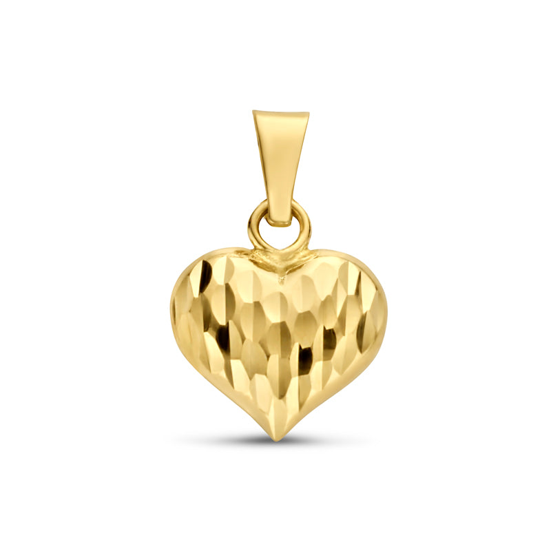 Anhänger Herz 8mm diamantiert Gold 585/000