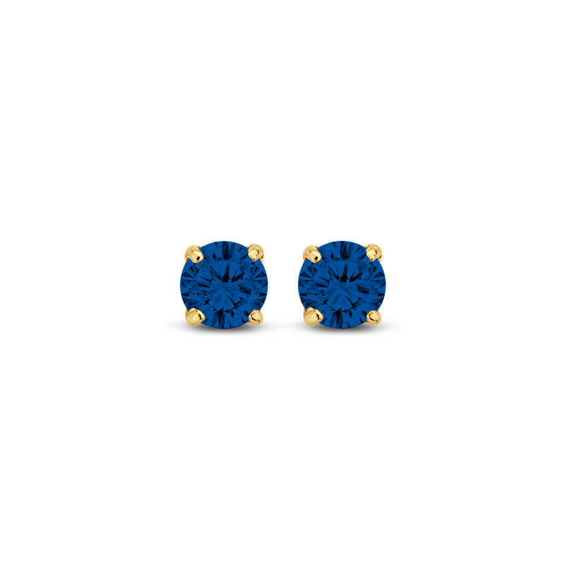 Ohrstecker Zirkonia blau 3mm Gold 585/000