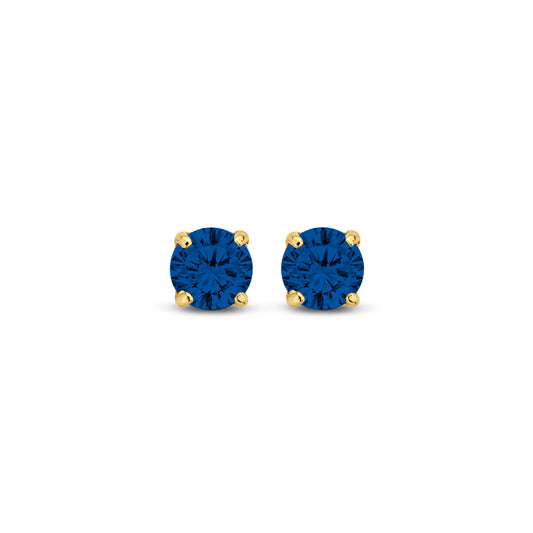 Ohrstecker Zirkonia blau 3mm Gold 585/000
