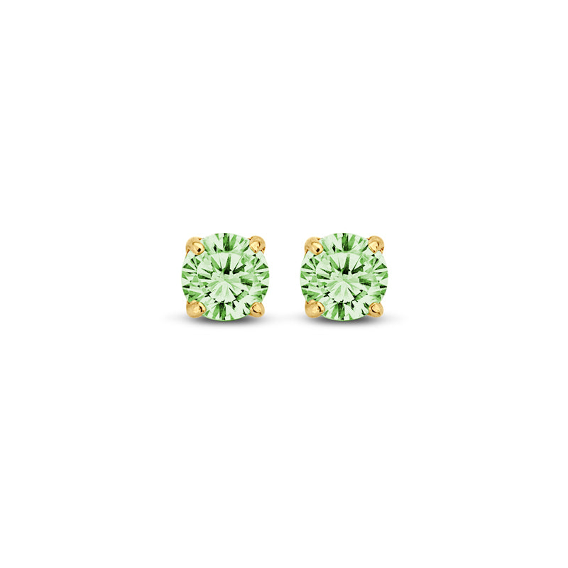 Ohrstecker Zirkonia peridot 3mm Gold 585/000