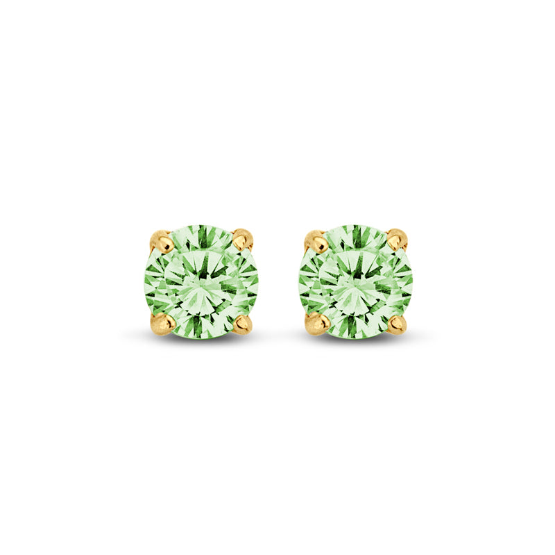 Ohrstecker Zirkonia peridot 4mm Gold 585/000