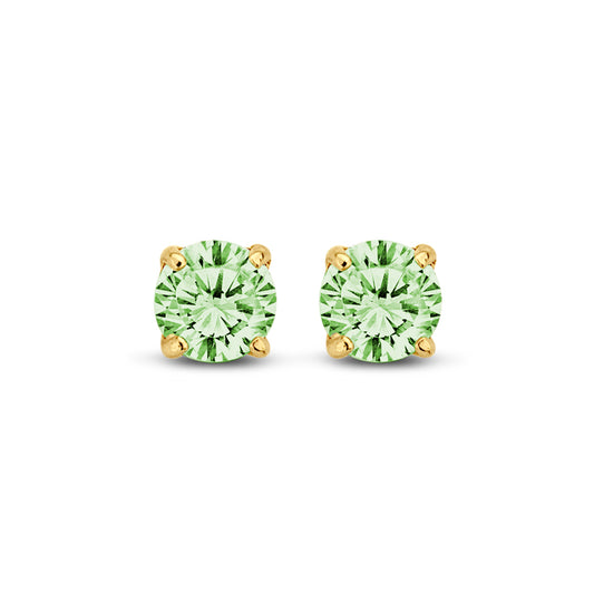 Ohrstecker Zirkonia peridot 4mm Gold 585/000