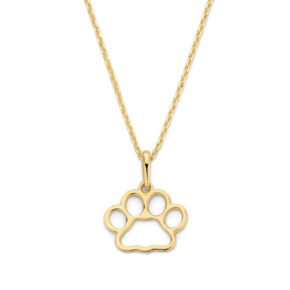 Collier mit Anhänger Hundepfote Gold 585/000